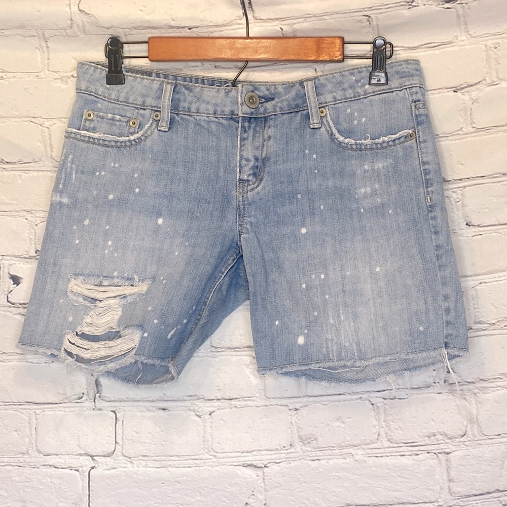 American Eagle Outfitters Distressed Cut-Off Blue Jean Shorts Size 2